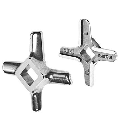 Wolfcut INOX Eversharp Cross Knife Compatible/Replacement with All Standard Meat Grinders Size 7 e.g. Jupiter - Bosch - Alexanderwerk Size 7