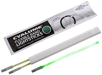 Cyalume Sachet de 3 Bracelets Lumineux FlexBand Vert 6 heures 19 cm
