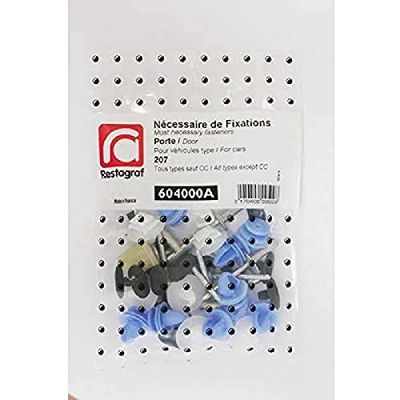 Restagraf - Kit de Fixations pour Portes 207 Toutes Versions sauf Cabriolet (03/2006 à 12/2012) - Réf. 604000A - Sachet de 43 Pièces