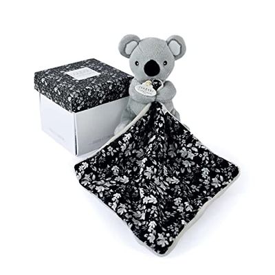 Doudou et Compagnie - Boh'aime – Pantin Koala con plumón – Gris – 12 cm – Regalo de Nacimiento – Bonita Caja de Regalo – DC4015