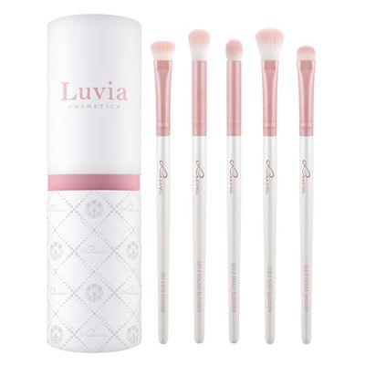 Set de pinceaux de maquillage Luvia, Essential Eye Set, Set de pinceaux pour les yeux, 5 pinceaux cosmétiques véganes, pinceaux de maquillage pour un mélange et une application parfaits