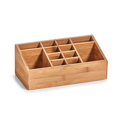 Zeller 25385 Organiser, Wood, Natural, 25.4 x 12 x 10 cm