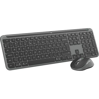 Logitech Signature Slim MK950 for Business, kit tastiera e mouse wireless - Grafite, Layout Tedesco QWERTZ