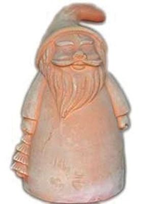 “BABBO NATALE GIGANTE” IN TERRACOTTA, FATTO A MANO; ALTEZZA CM. 67, DIAMETRO CM. 42.