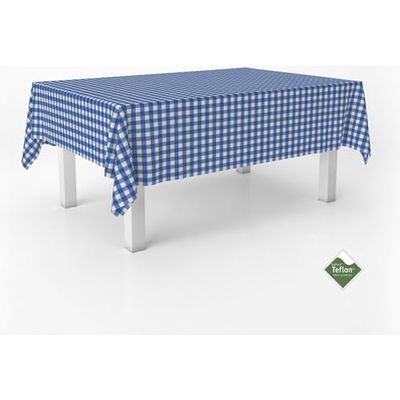 ECOMMERC3 | Stain Resistant Vichy Tablecloth for Rectangular Table Size 200 x 140 cm - Vichy Tablecloth Extra Soft and Waterproof Touch Royal