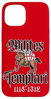 Knights Templar on Horseback 1118-1312 in Latin Case for iPhone 15