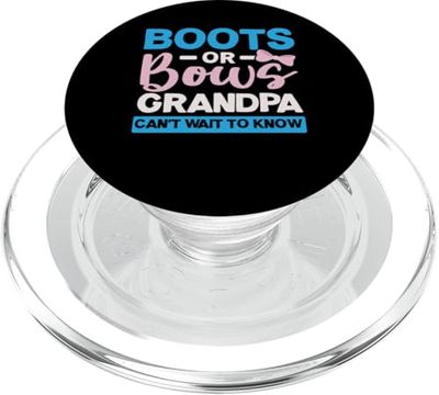 Boots Or Bows Grandpa Can't Wait To Know Baby Reveal PopSockets PopGrip for MagSafe
