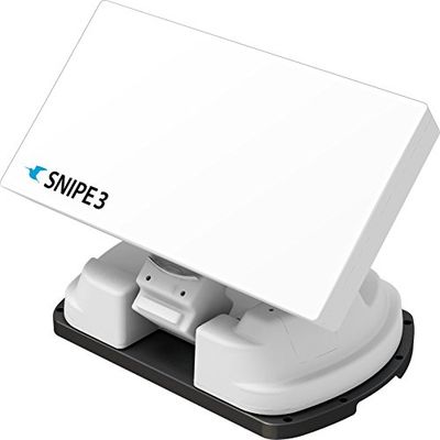 Selfsat Snipe V3 gémeo, antena de satélite automática, White Edition