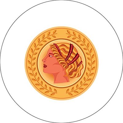 Bonateks, Round Digital Printed Mouse Pad, Non-Slip Base, for Office and Home, Diameter:22cm