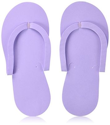 Cuccio Disposable Pedicure Slippers, Lavender - Flip Flops, One Size Fits All, Salon and Spa Use
