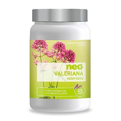 NEO | Valeriana | 45 Cápsulas | Ayuda a Normalizar y Favorecer el Sueño | Tomar 1 o 2 Cápsulas al Día | Sin Gluten y Sin Lactosa