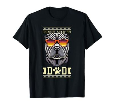 Retro Sunglasses Chinese Shar-Pei Dad Shar Pei T-Shirt