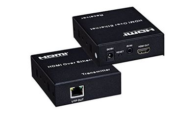 PremiumCord HDMI Extender Fino a 120 m Via Cavo Patch Cat6/Cat6a/Cat7, Tramite IP, 1 TX su Molti RX, Alloggiamento in Metallo, Compatibile con Full HD 1080p, 3D, Dolby True HD