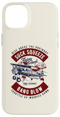 Divertente succhiare Squeeze Bang Blow Aviation Design stile vintage Custodia per iPhone 14 Plus