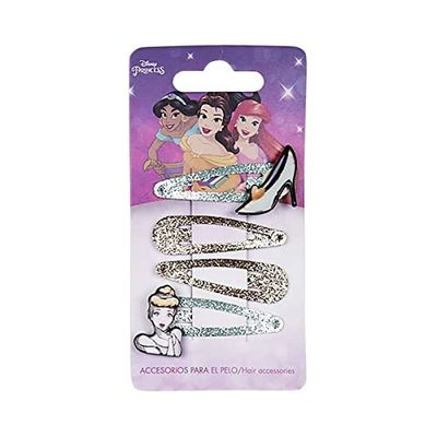 Princesses Disney Lot de 4 pinces à cheveux Multicolore