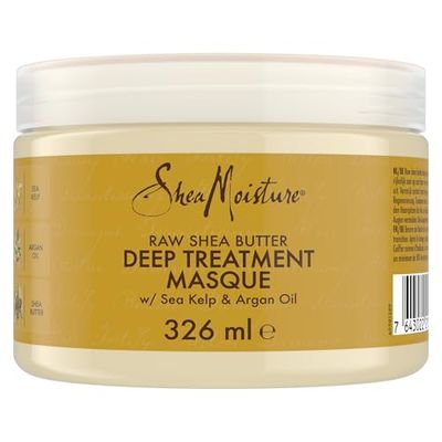 SHEA MOISTURE - Masque Traitement Intense - Pour les cheveux secs - Au Beurre de Karité et Huile d'Argan - Fortifie et Revitalise les cheveux - 326ml