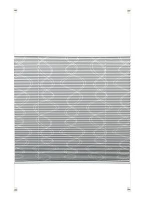 Cortinas Plisadas para Sujetar o Pegar, Estor Enrollable Opaco, poliéster, Curl Grau, 100 x 130 cm