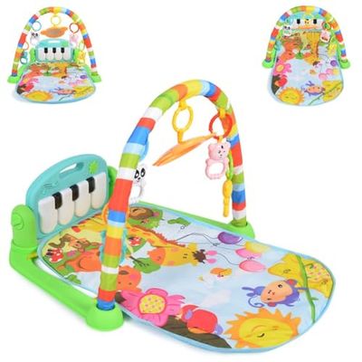 Moni Playcenter Fitness Boy, Animales de la jungla Juega Bow Music, Color:Ecológico