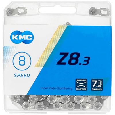 KMC Z8 Chain Silver/Grey, Catena Unisex Adulto, 7.3mm