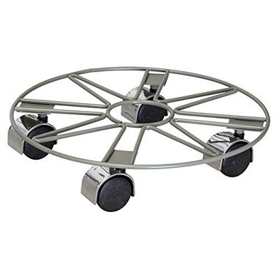 Wagner Soporte con Ruedas para Plantas Taupe Star Ø 30 x 6,5 cm I para Uso de Interior I Carrito para Flores de Acero, Recubierto de Negro I Diseño de Estrella I Capacidad de Carga 60 kg - 20093901