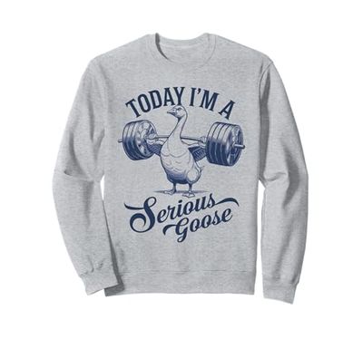 Today I'm A Serious Goose - Pesi per sollevamento pesi, palestra, fitness Felpa