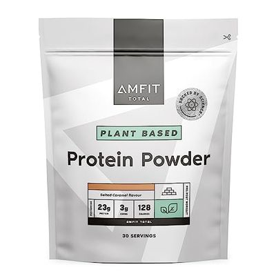 Marque Amazon - Amfit Nutrition Poudre protéinée à base de plantes, caramel salé, 900g