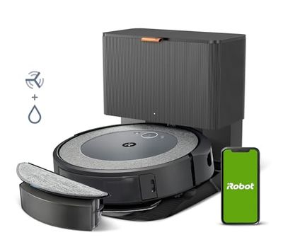 iRobot Roomba Combo i5+ (i5572) Robotstofzuiger en Dweilrobot - Automatisch legen - Alexa compatibel - Gepersonaliseerde suggesties - Per kamer schoonmaken - Ideaal voor dierenharen en harde vloeren