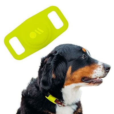 Case-Mate Apple Air-Tag-fodral för hundhalsband [repbeständigt AirTag-hundfodral | snabbt att fästa | färgglad AirTag-hundhalsbandshållare | Husdjurshalsband för Apple Air-Tags] - lime