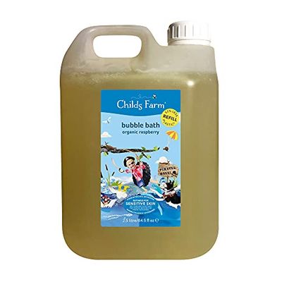 Childs Farm | Kids Bubble Bath |Organic Raspberry |Bulk Refill 2.5L | Gently Cleanses & Soothes | Suitable for Dry, Sensitive & Eczema-prone Skin