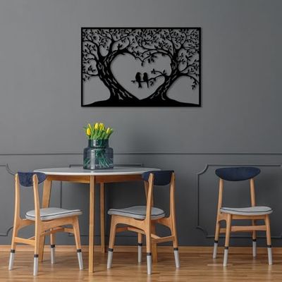 Stylish Black Decorative Metal Wall Accessory, 60 x 90 cm, 100% Metal, 1.5 mm Thickness, Perfect for Modern Home Decor & Unique Wall Art