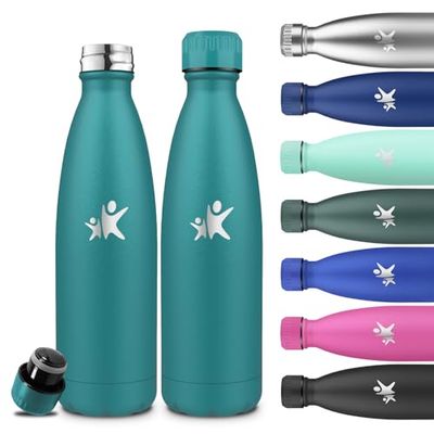 Grsta Termisk flaska, 750 ml vattenflaska, BPA-fri, vattenflaska i rostfritt stål, läckagefria, värmeisolerade flaskor, isolerad vattenflaska, rostfritt stål för camping, löpning, vandring, yoga