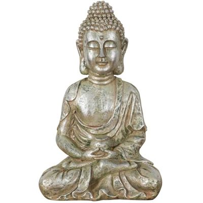 Biscottini Buddha Statue, Resin, Gold, 51x32x22 cm