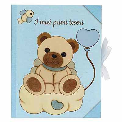 THUN - Caja de recuerdos azul con Teddy - Niños, álbumes y recuerdos - Papel - 24 x 30 x 10 cm