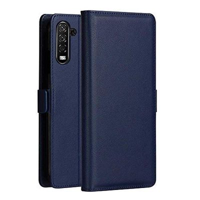 Carcasa de telefono Serie Milo PC + PU Horizontal del tirón del Cuero del Caso for la Nota 10, con el sostenedor y la Ranura for Tarjeta y Monedero (Negro) (Color : Azul)
