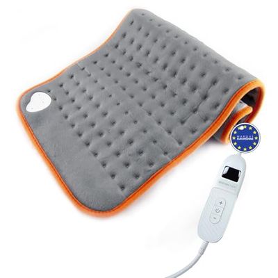 Coussin Chauffant Électrique FlexiHeat | Microfibre Douce 30x60 Cm | Chauffage Rapide | Soulagement de la Douleur | 3 Niveaux de Température + Arrêt Automatique | Écran Éclairé | Lavable en Machine