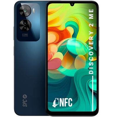 SPC Discovery 2 ME – Smartphone 6,75” HD+, 6GB RAM, 256GB Memoria Interna, Triple Cámara IA, NFC, 5000 mAh Carga rápida 18W, teléfono móvil Android 14, desbloqueo biometría – Deep Sky