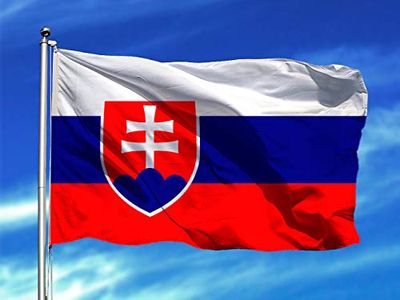 Oedim Slovakiens flagga 85 x 1,50 cm, förstärkt och sömlös, flagga med 2 metallöljetter och vattentäta