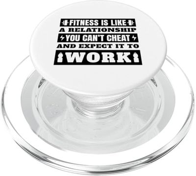 Entrenamiento en el gimnasio divertido - El fitness es como una relación PopSockets PopGrip para MagSafe