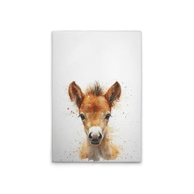 A.S. Création WTD DD133012 - Lienzo decorativo (60 x 90 cm), diseño de potro bebé, color blanco y marrón