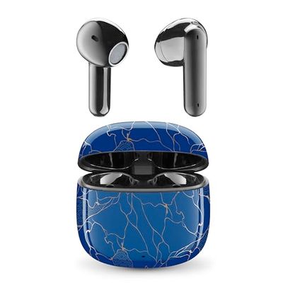 Music Sound - Auricolari Bluetooth TWS Fantasy - Design a Capsula - Senza Fili - Custodia di Ricarica - Microfono - Play Time fino a 25 ore di ascolto - Tanti colori e fantasie disponibili