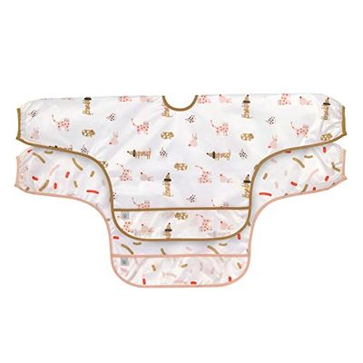 Lässig Baby slabbetjes set lange mouwen 2 stuks om te binden/lange mouw Bib Little Mateys spicy Oranje Eén maat