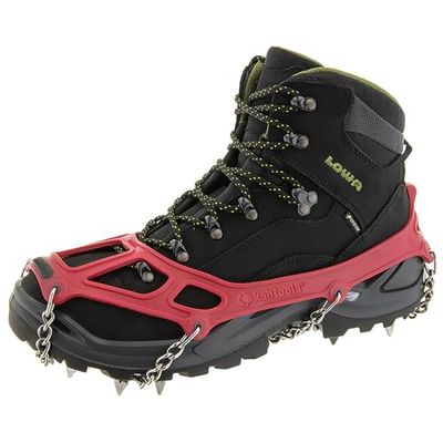 Kahtoola Microspikes Rood, X-Large: wintertractieschoenplaat, wandelen, trailrunning, ijsvissen