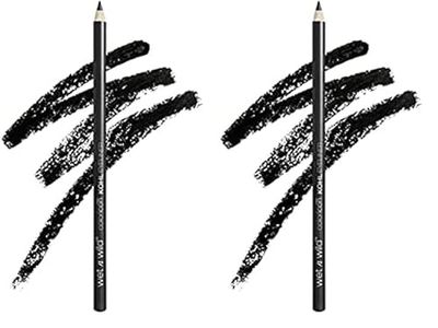 Wet n Wild - Color Icon Kohl Eyeliner Pencil - Delineador Negro - Lápiz de Ojos - Color Intenso e Hiperpigmentado - Suave, Cremoso y Fácil de Aplicar - Baby's Got Black - 1 Unidad (Paquete de 2)