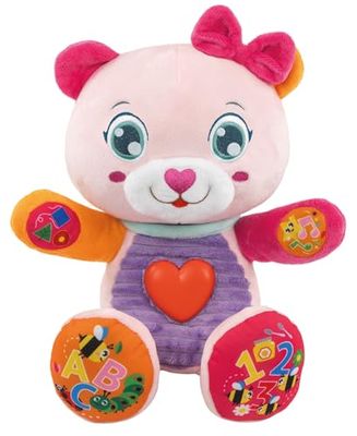Clementoni Baby Betta Dolce Osita, Peluche Interactivo parlante para niños de 6 + Meses, Centro de Actividades Que estimula el Desarrollo sensorial y cognitivo, Idioma Italiano, 17964