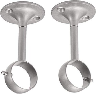 Amazon Basics Conjunto de 2 suportes ajustáveis de teto, 1 pacote, níquel
