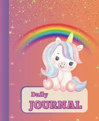 Unicorn Themed Notebook: A Daily Journal with lots of unicorns and Lined & Graph Pages for Schoolwork! Includes a special page for personal details, a school timetable, and two fun colouring pages.