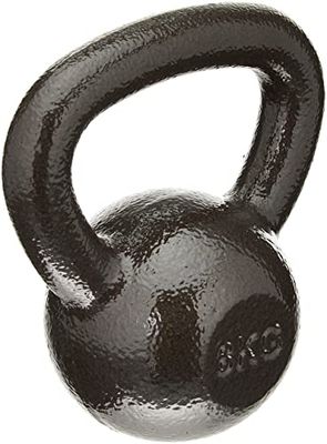 Amazon Basics - Kettlebell in ghisa, 8 kg, Nero