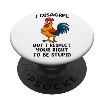 Cool Funny Rooster Quotes Illustration Graphic Designs PopSockets PopGrip Adhesivo