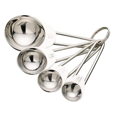 Kitchen Craft Set 4 cucchiai dosatori in acciaio INOX