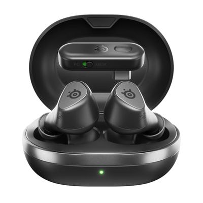 SteelSeries Arctis GameBuds™ for Xbox - Wireless Gaming Earbuds - 2.4GHz + BT 5.3 - ANC/Transparency - IP55 Water Resistant - 40H Battery - Wireless Charging - Xbox, PS5, PC, Switch 2, Mobile - Black